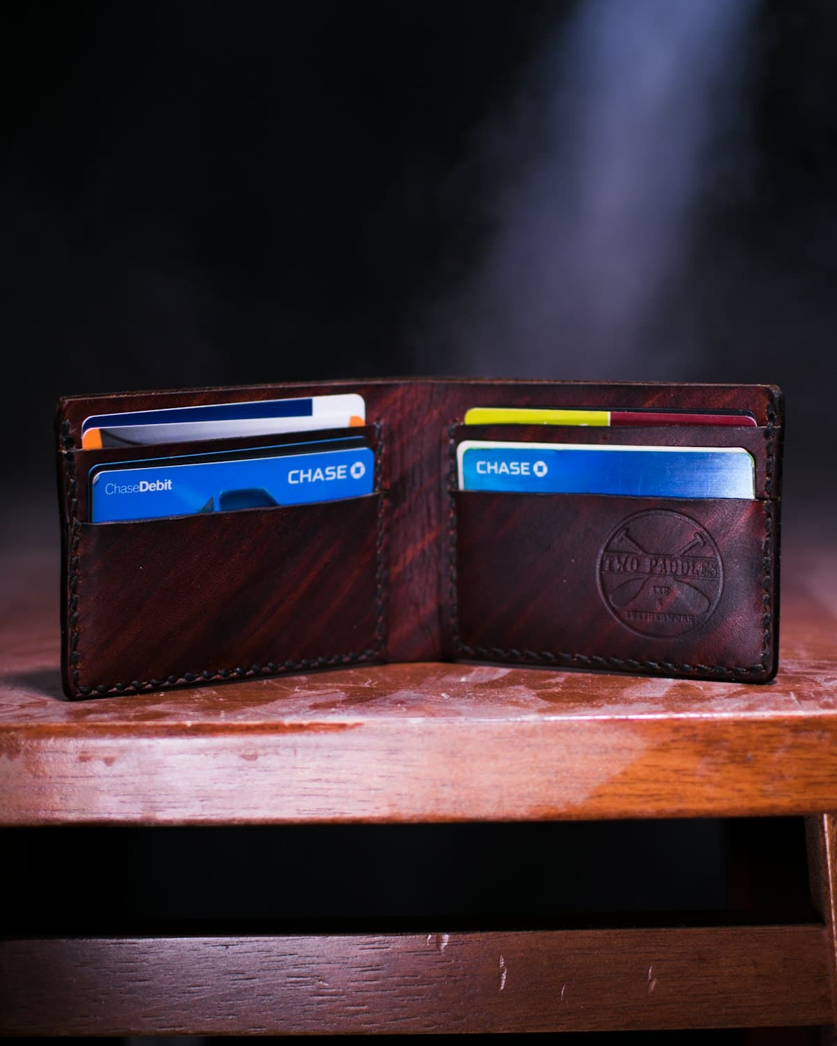 Bifold Wallet in Vegetable-Tanned Leather, view 2