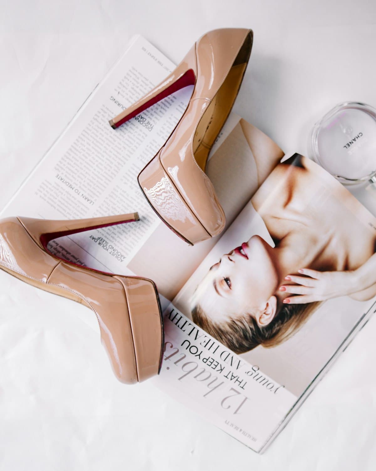 Peep-Toe Leather Heel, view 1
